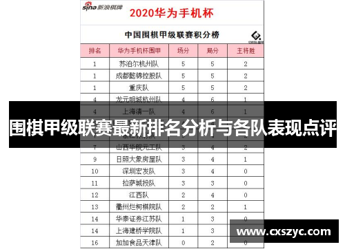 围棋甲级联赛最新排名分析与各队表现点评